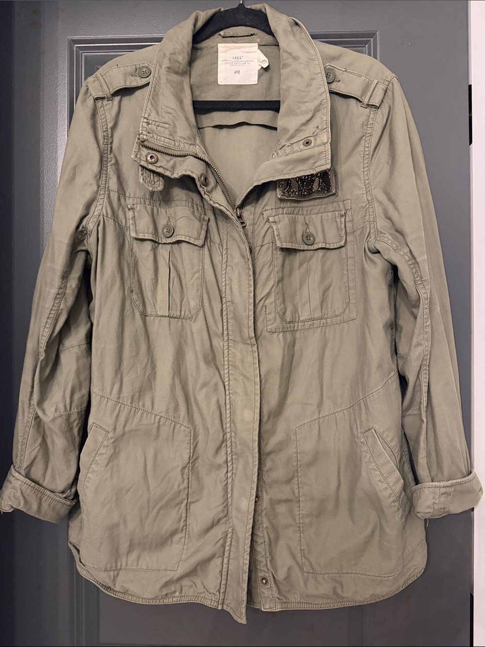 H&M Casual Utility Jacket - Sage Green